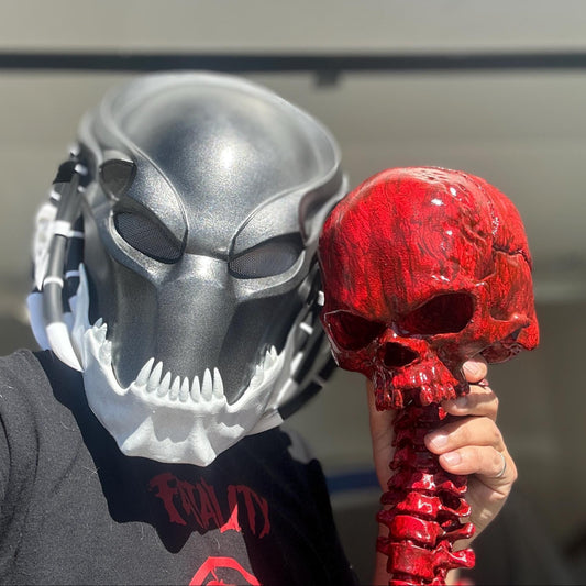 Ripped skull and spine for Cosplay