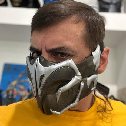 Scorpion mask from Mortal Kombat 1 - Valoгr of the Earth Realm
