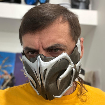 Scorpion mask from Mortal Kombat 1 - Valoгr of the Earth Realm