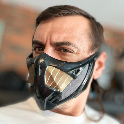 Scorpion mask from Mortal Kombat 1 - Hanzo's Mentor