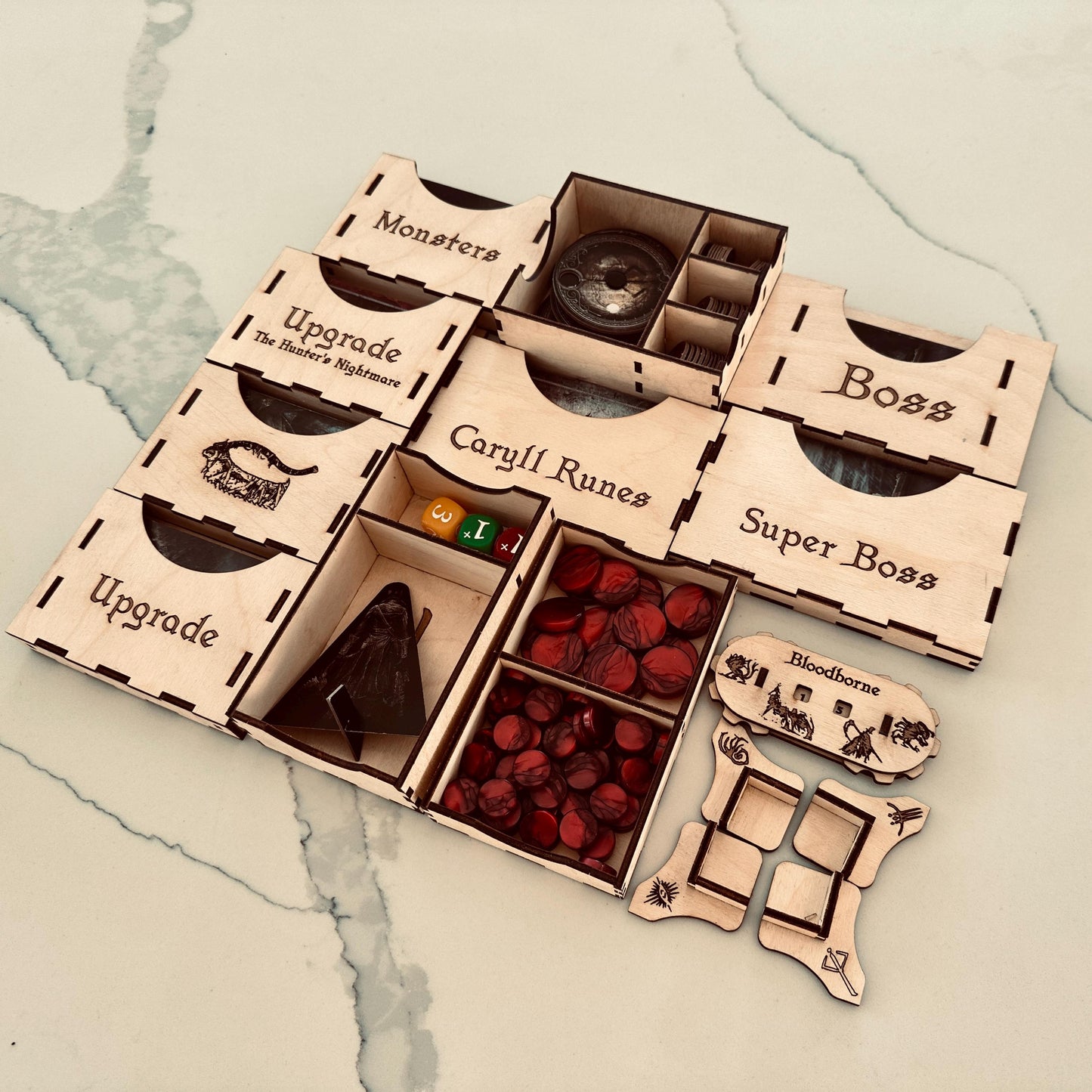 Box organizer for Bloodborne card game