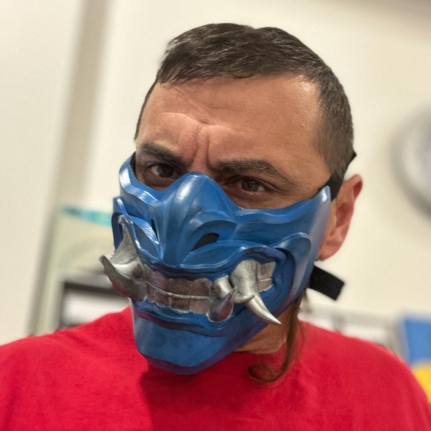 Sub Zero mask from Mortal Kombat 11 - Grandmaster Icy Mask