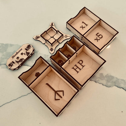 Box organizer for Bloodborne card game