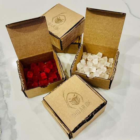 Red and Translucent Square token