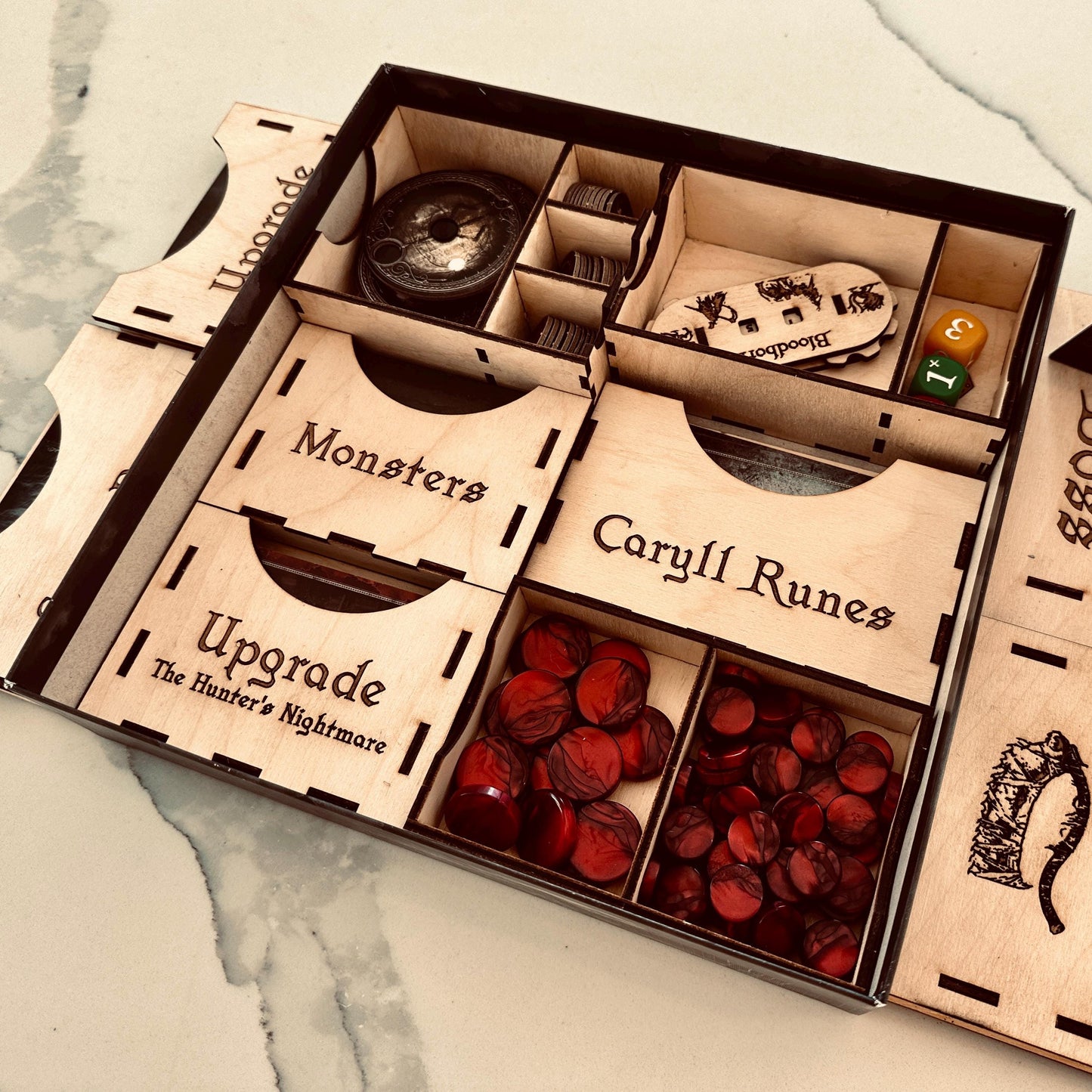 Box organizer for Bloodborne card game