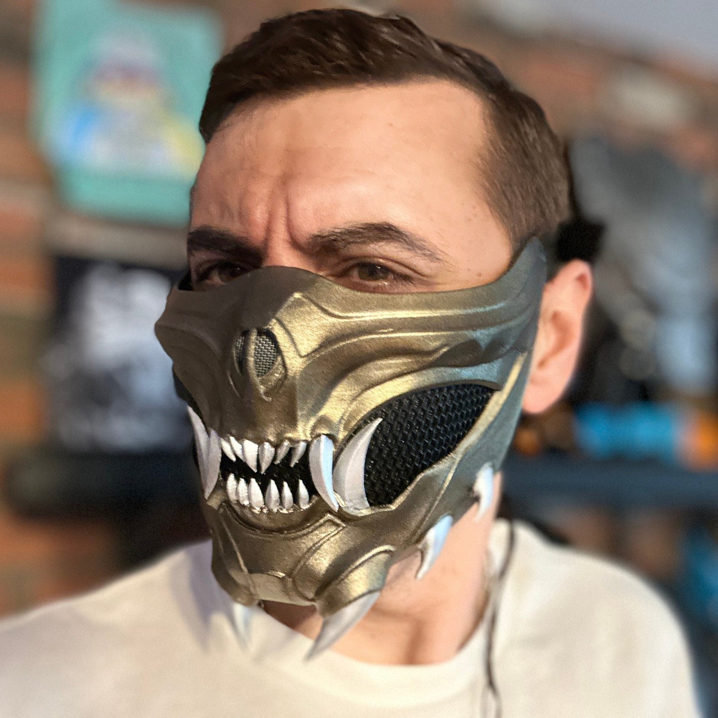 Scorpion mask from Mortal Kombat 11 - Faithful Warrior